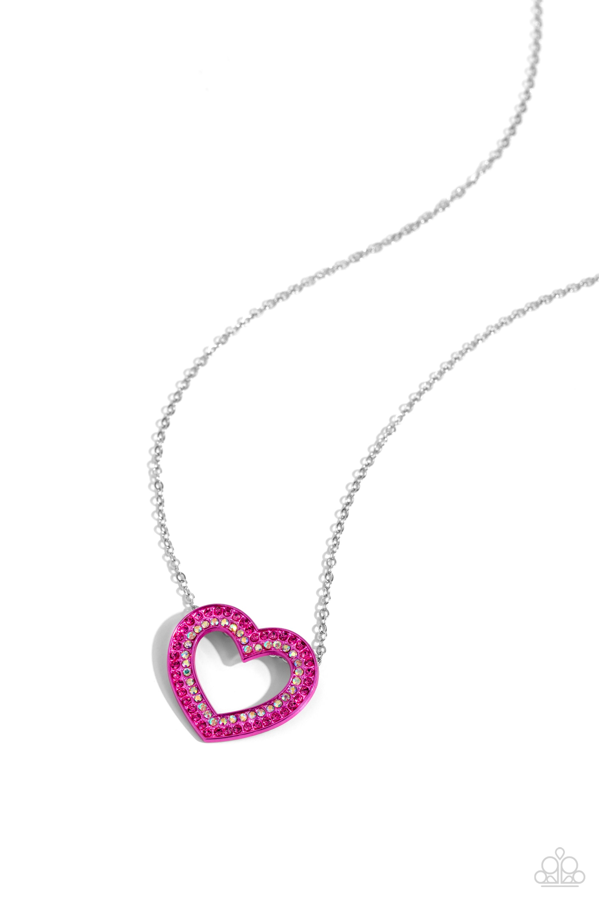Hyper Heartland - pink - Paparazzi necklace