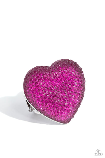 Hypnotizing Heart - pink - Paparazzi ring