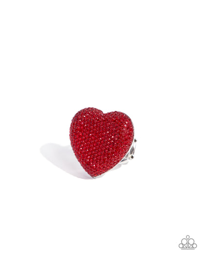Hypnotizing Heart - red - Paparazzi ring