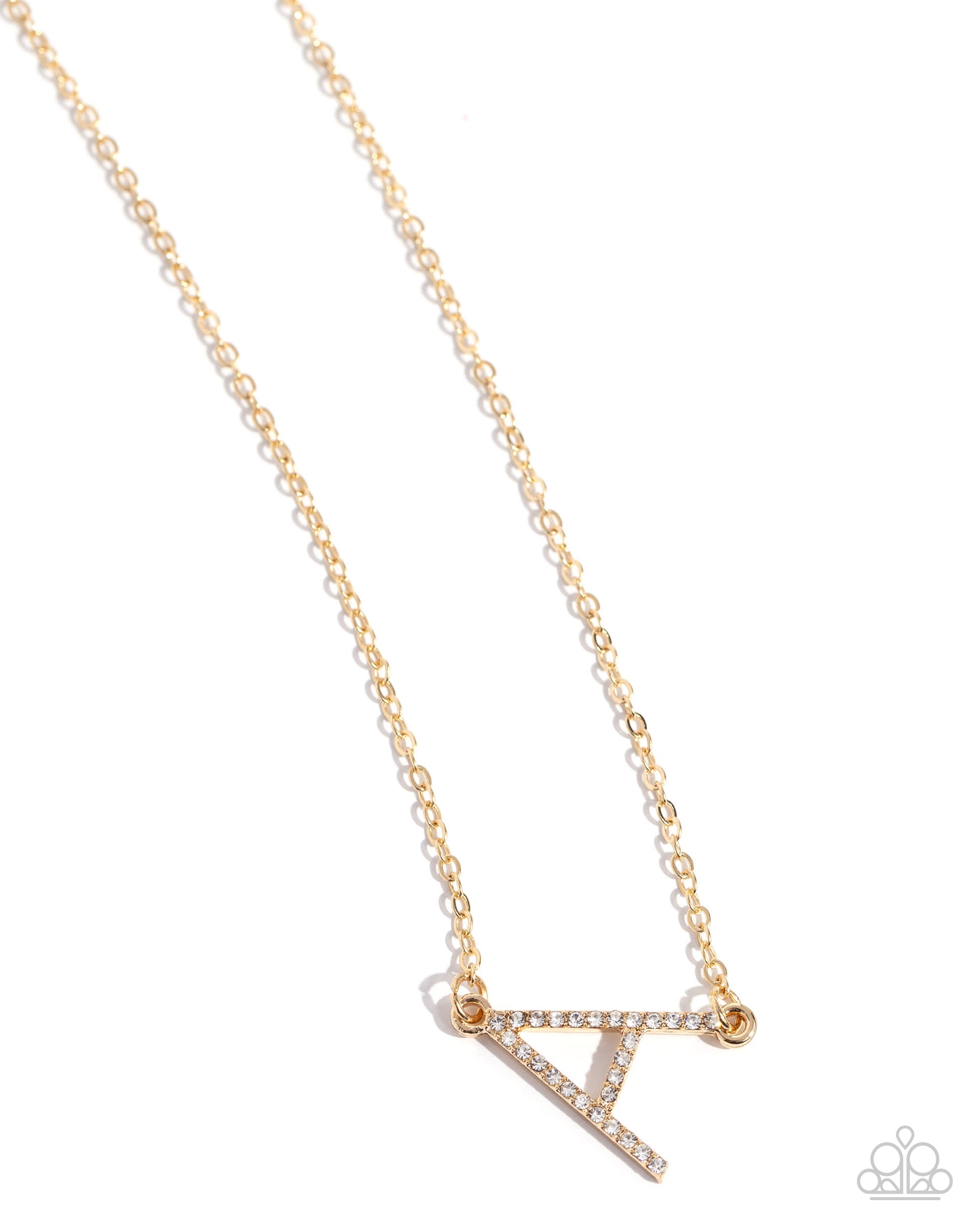 INITIALLY Yours - A - gold - Paparazzi necklace