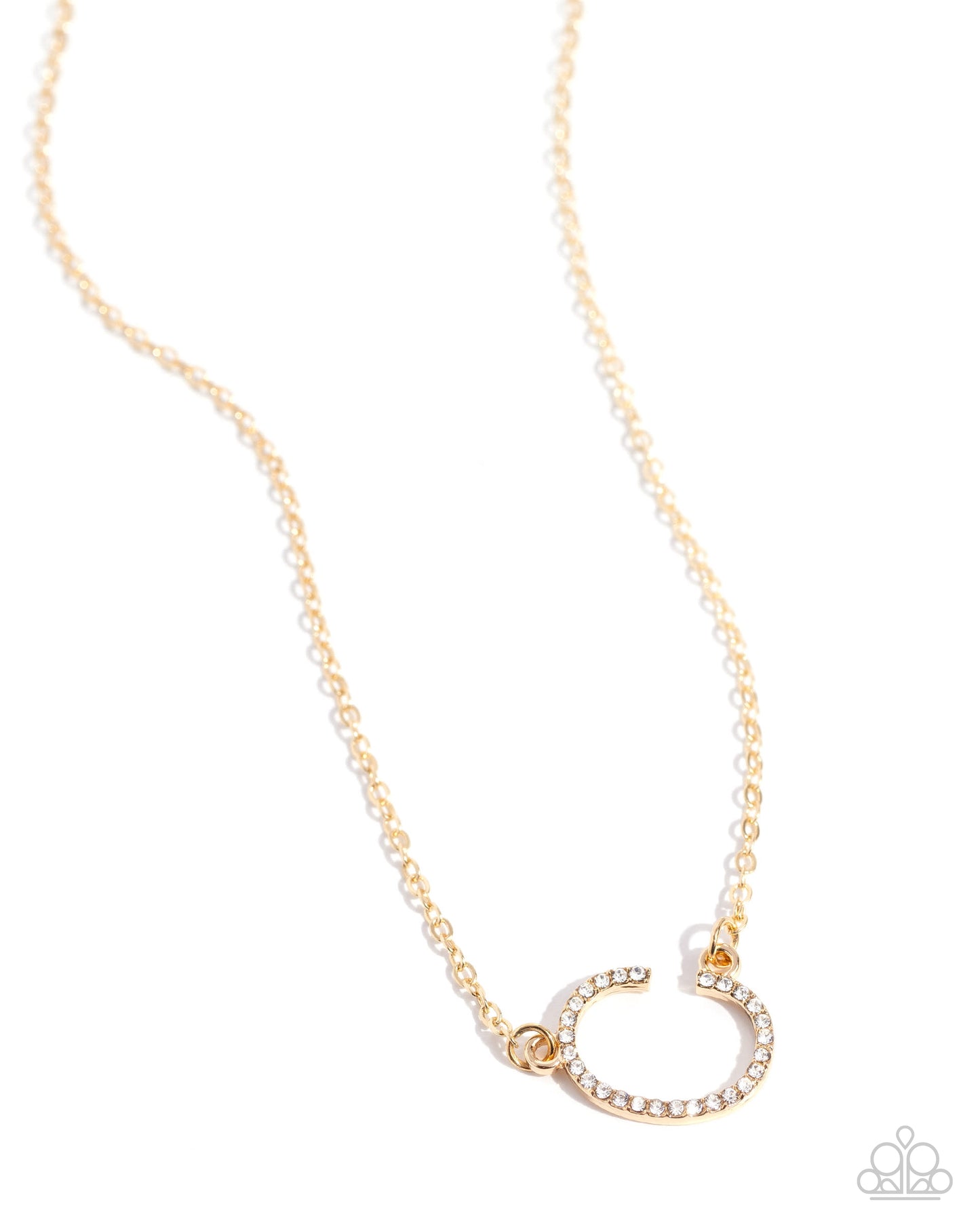 INITIALLY Yours - C - gold - Paparazzi necklace