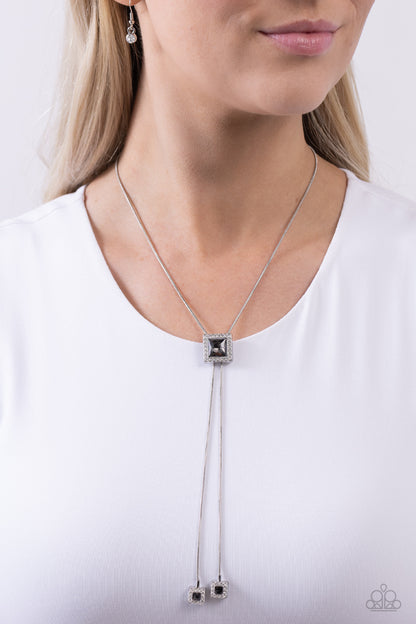 I Solemnly SQUARE - silver - Paparazzi necklace