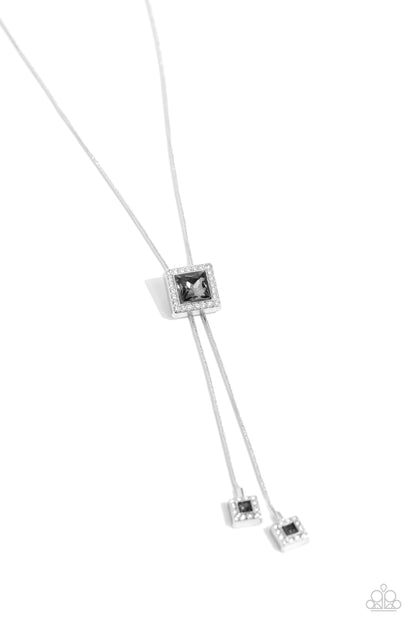 I Solemnly SQUARE - silver - Paparazzi necklace
