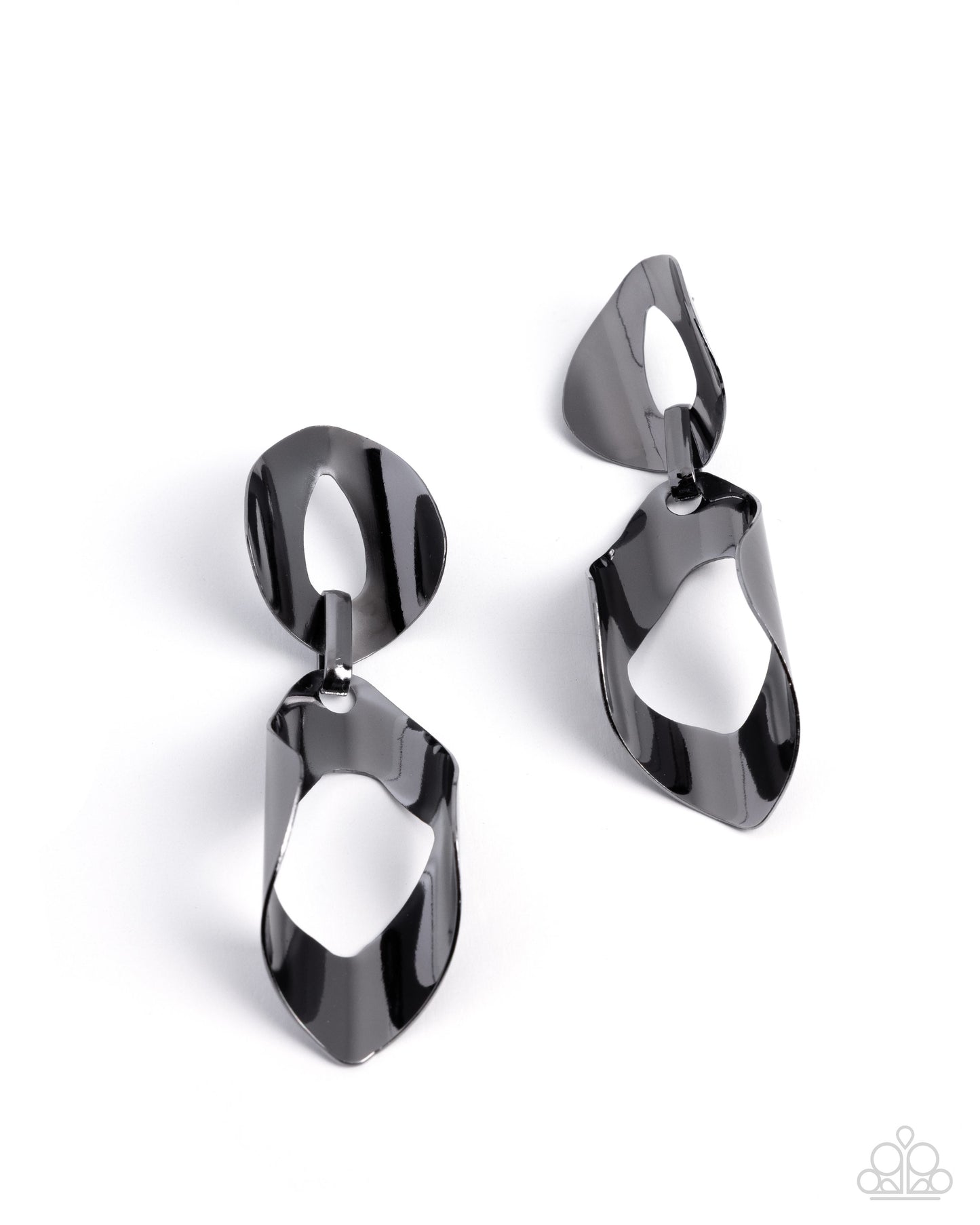 Iconic Illusion - black - Paparazzi earrings