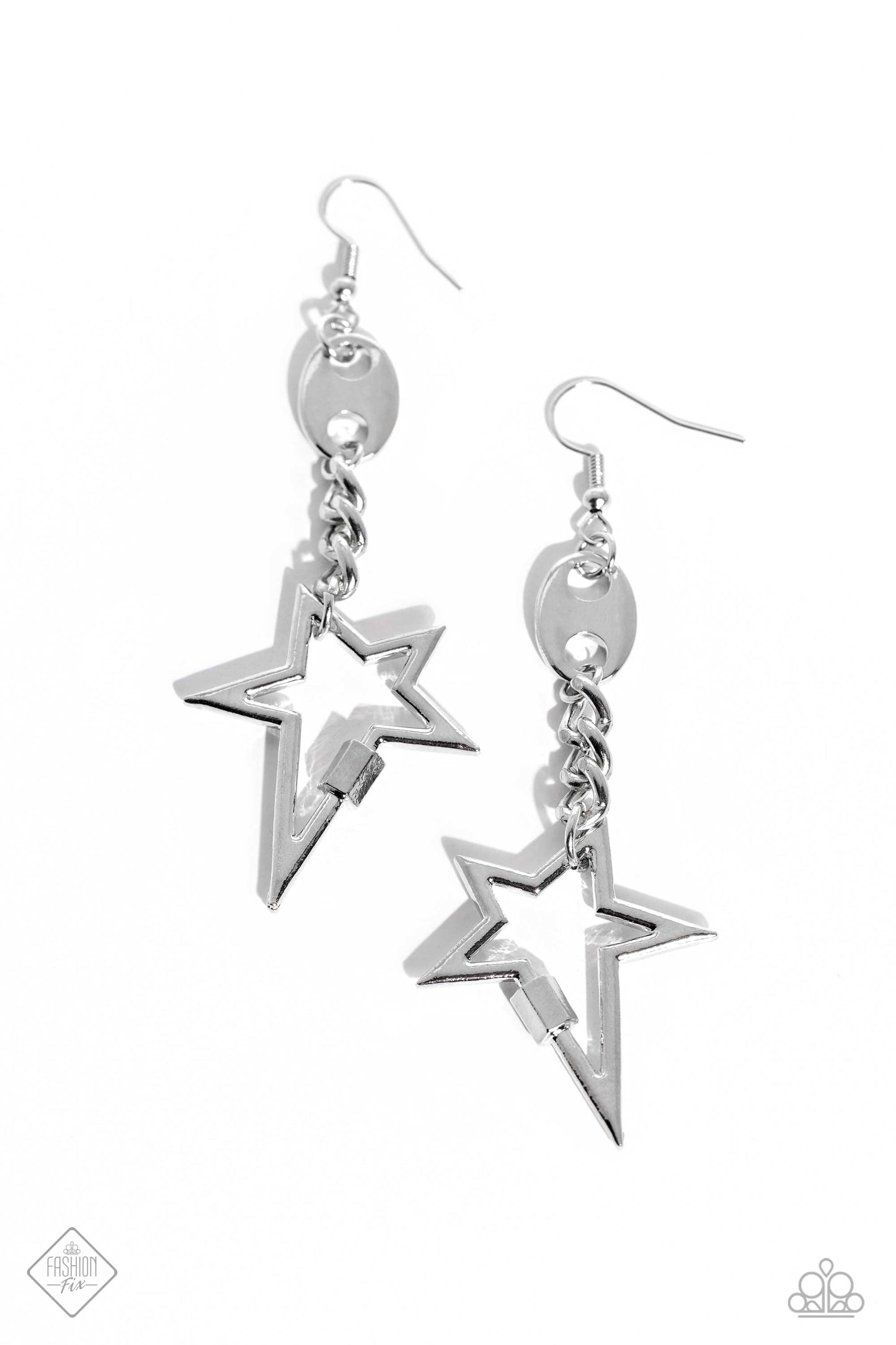 Iconic Impression - silver - Paparazzi earrings