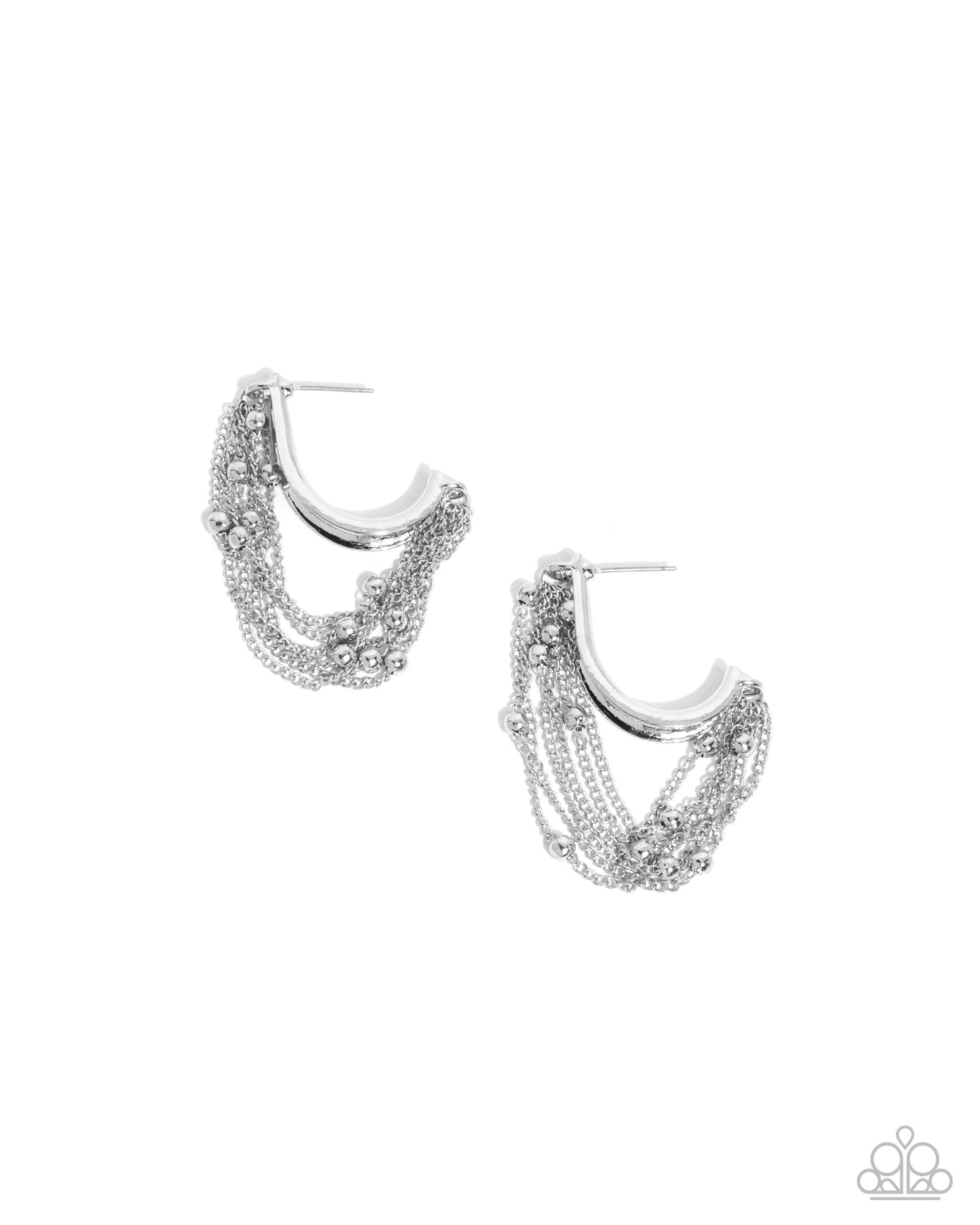 Immaculate Impression - silver - Paparazzi earrings