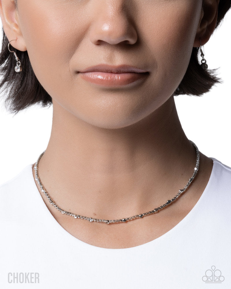 Impulsive Icon - white - Paparazzi necklace
