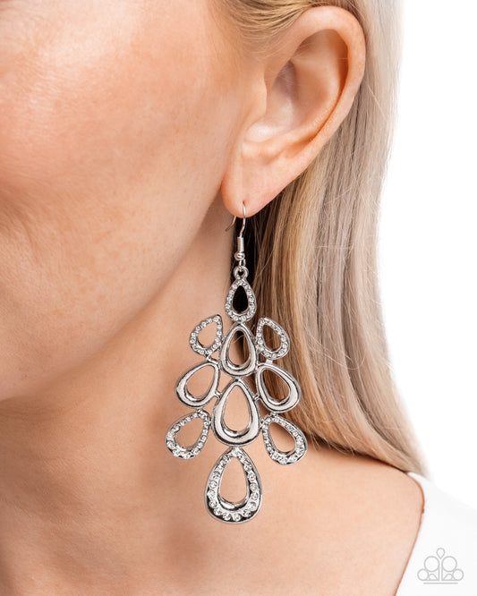 In a Hurry - white - Paparazzi earrings