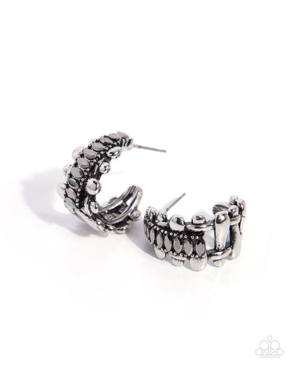  Incredible Industry - silver - Paparazzi earrings