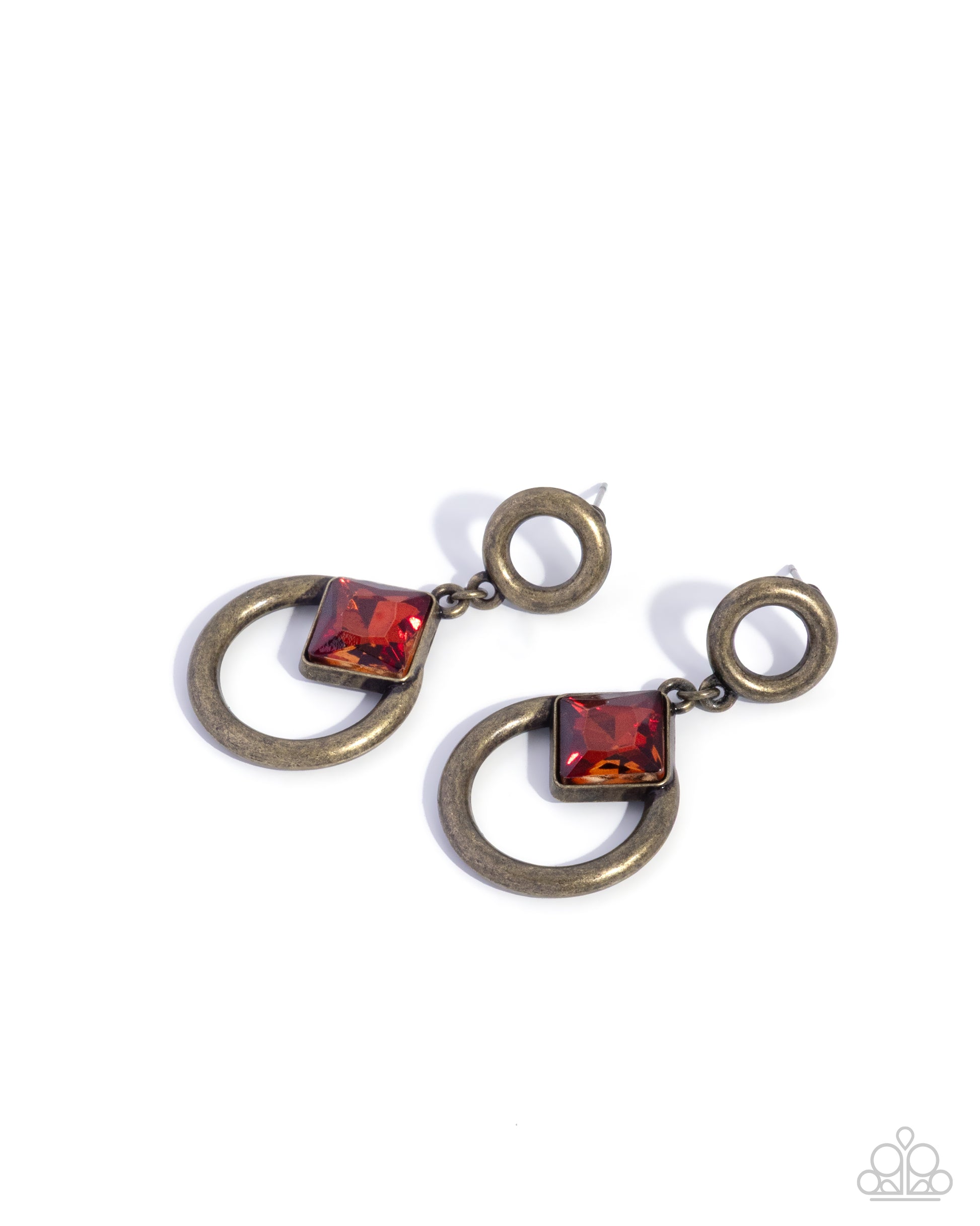 Indulgent Icon - brass - Paparazzi earrings