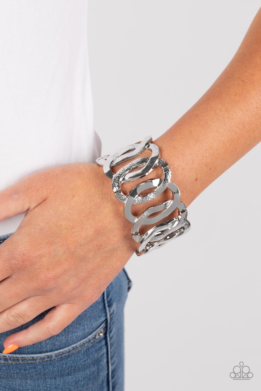 Industrial Indulgence - silver - Paparazzi bracelet