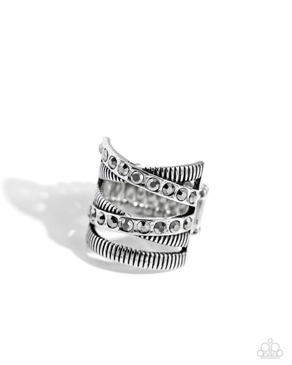Industrial Intersection - silver - Paparazzi ring