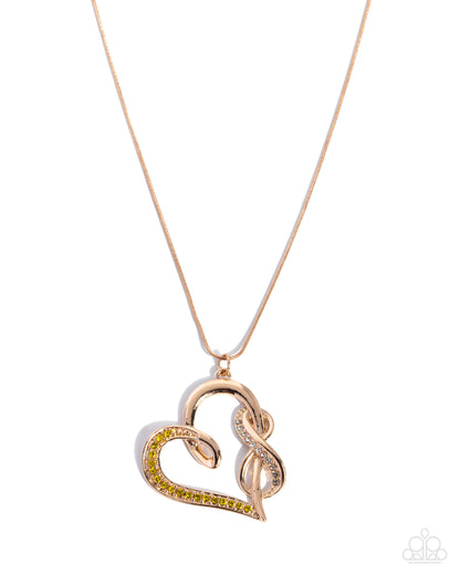 Infinite Ideal - yellow - Paparazzi necklace