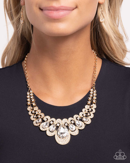 Infinite Idol - gold - Paparazzi necklace