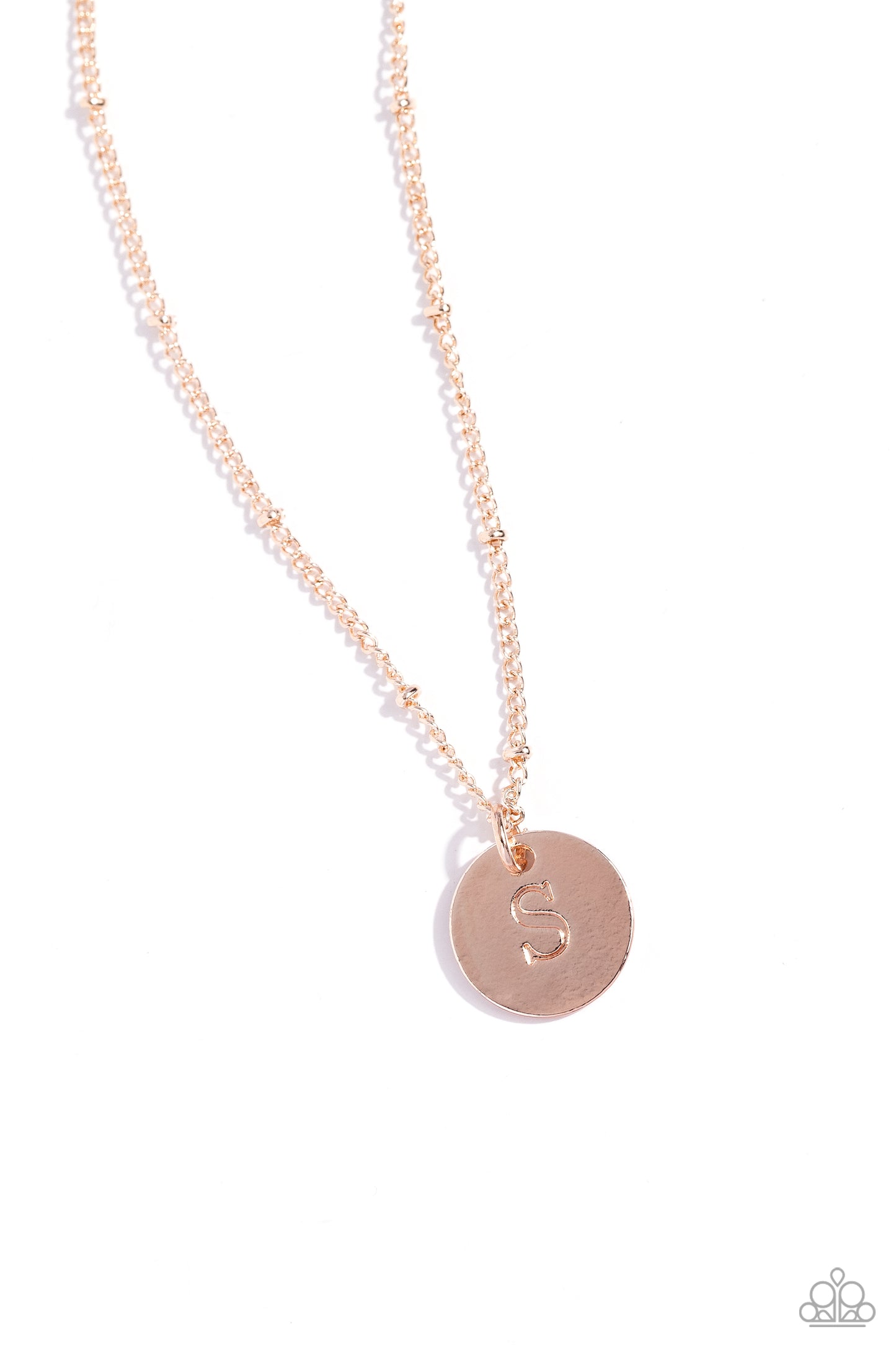 Initial Elegance - rose gold - S - Paparazzi necklace