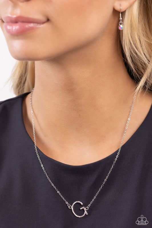 INITIALLY Yours - G - multi - Paparazzi necklace