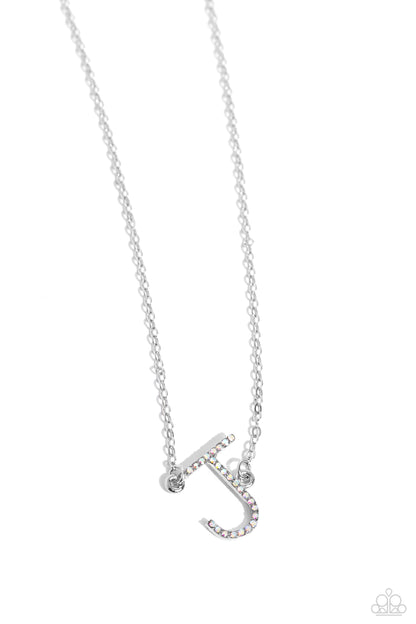 INITIALLY Yours - J - multi - Paparazzi necklace