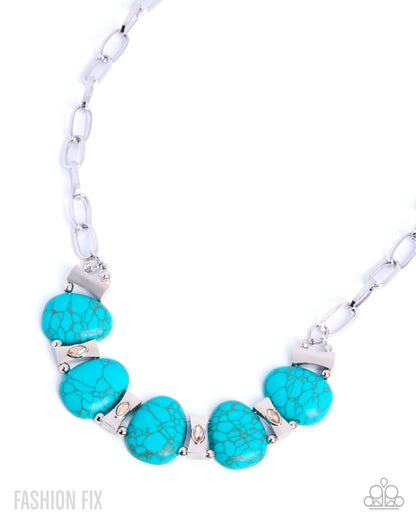 Inspired Art - blue - Paparazzi necklace