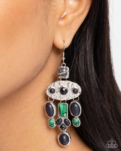 Inspired Interval - black - Paparazzi earrings