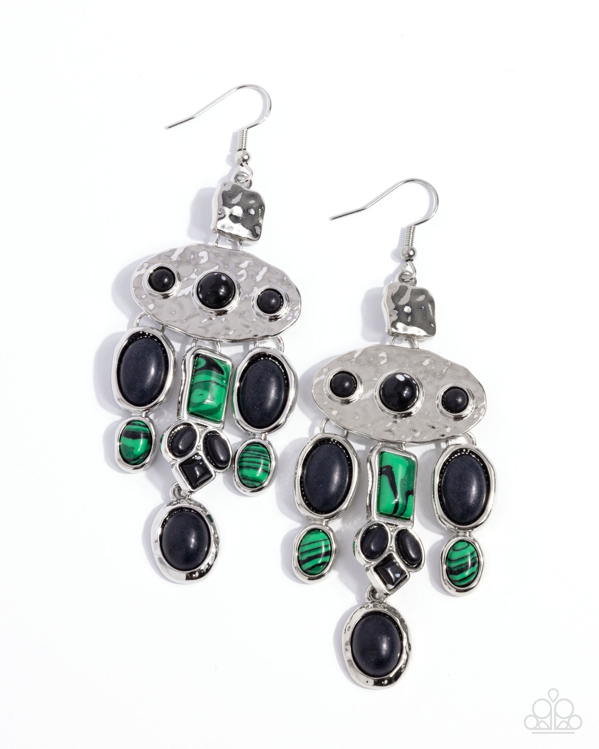 Inspired Interval - black - Paparazzi earrings