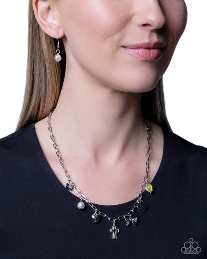 Intellectual Icon - yellow - Paparazzi necklace