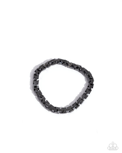 Interlocked Ideal - black - Paparazzi MENS bracelet