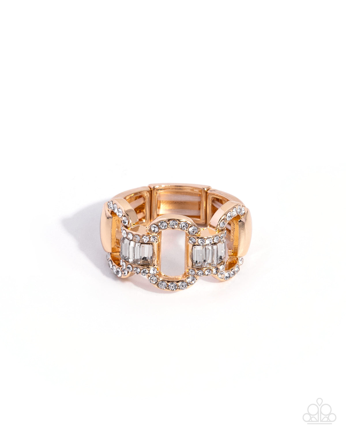 Interlocked Ideology - gold - Paparazzi ring