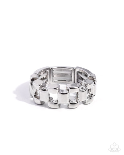 Interlocked Image - silver - Paparazzi ring