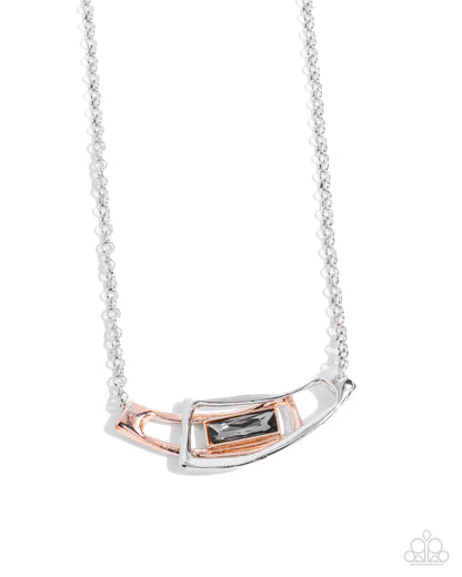 Interlocked Improv - silver - Paparazzi necklace