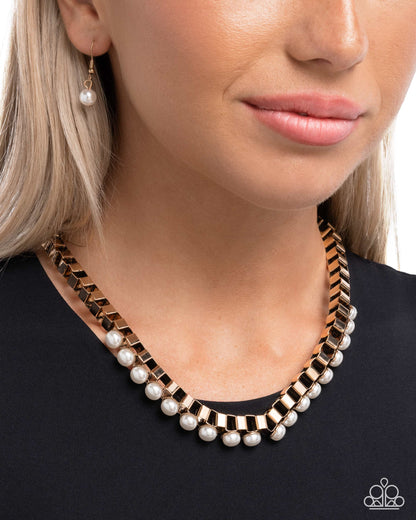Interlocked Indulgence - gold - Paparazzi necklace