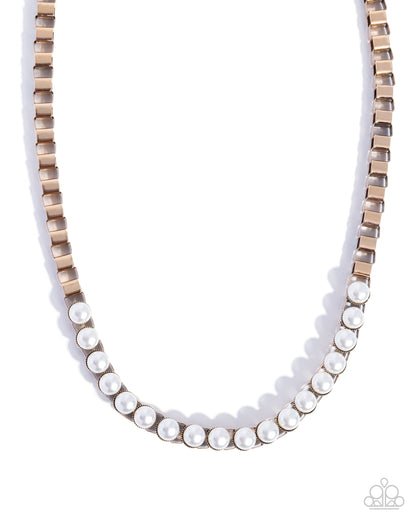 Interlocked Indulgence - gold - Paparazzi necklace
