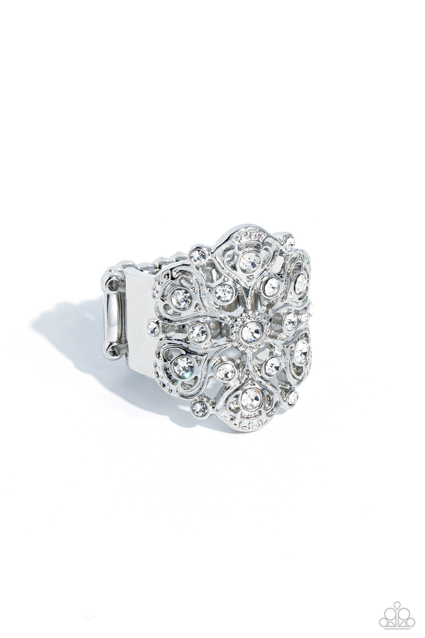Intricate Influence - white - Paparazzi ring