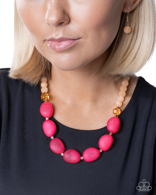 Introspective Ideal - pink - Paparazzi necklace