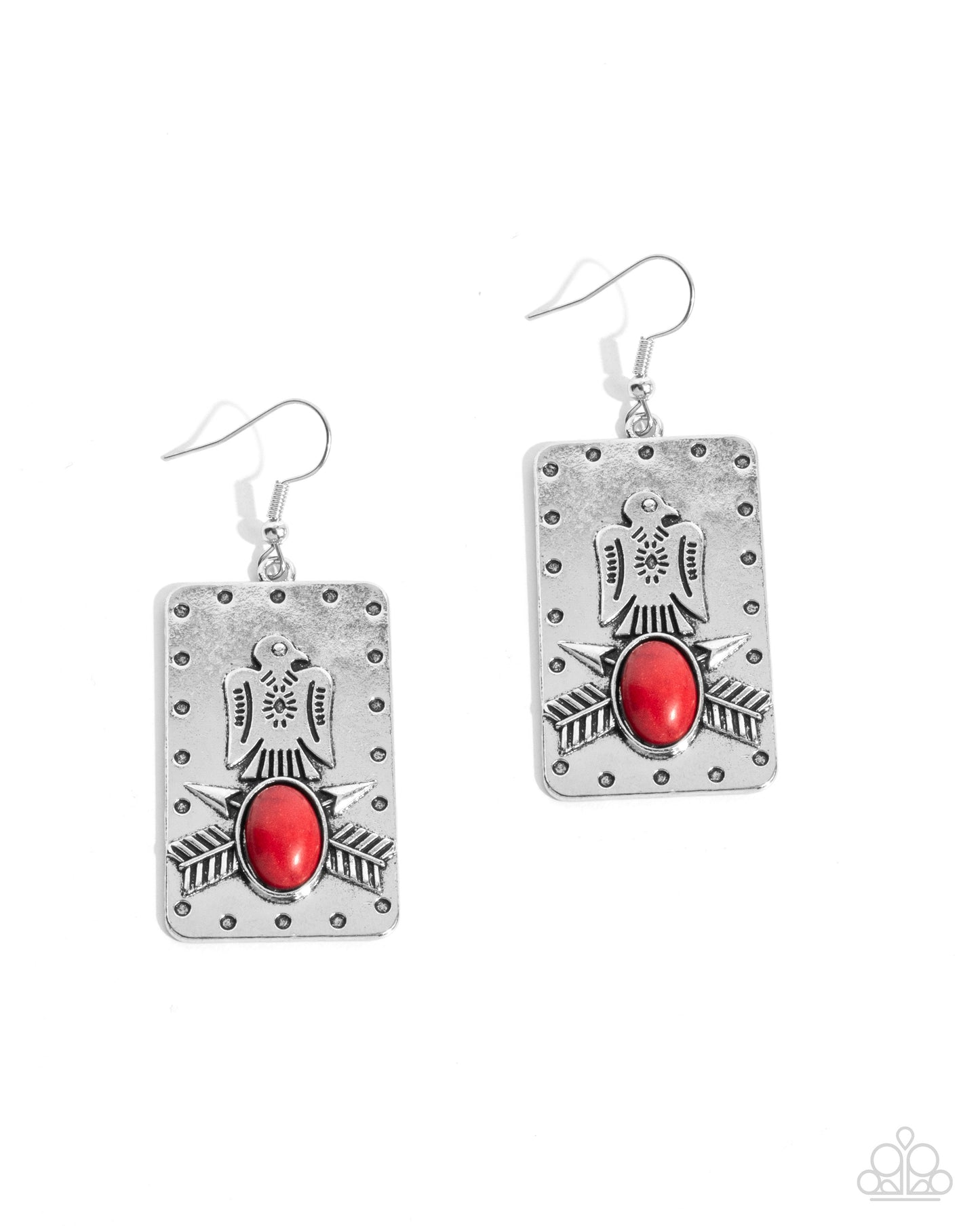 Invincible Icon - red - Paparazzi earrings