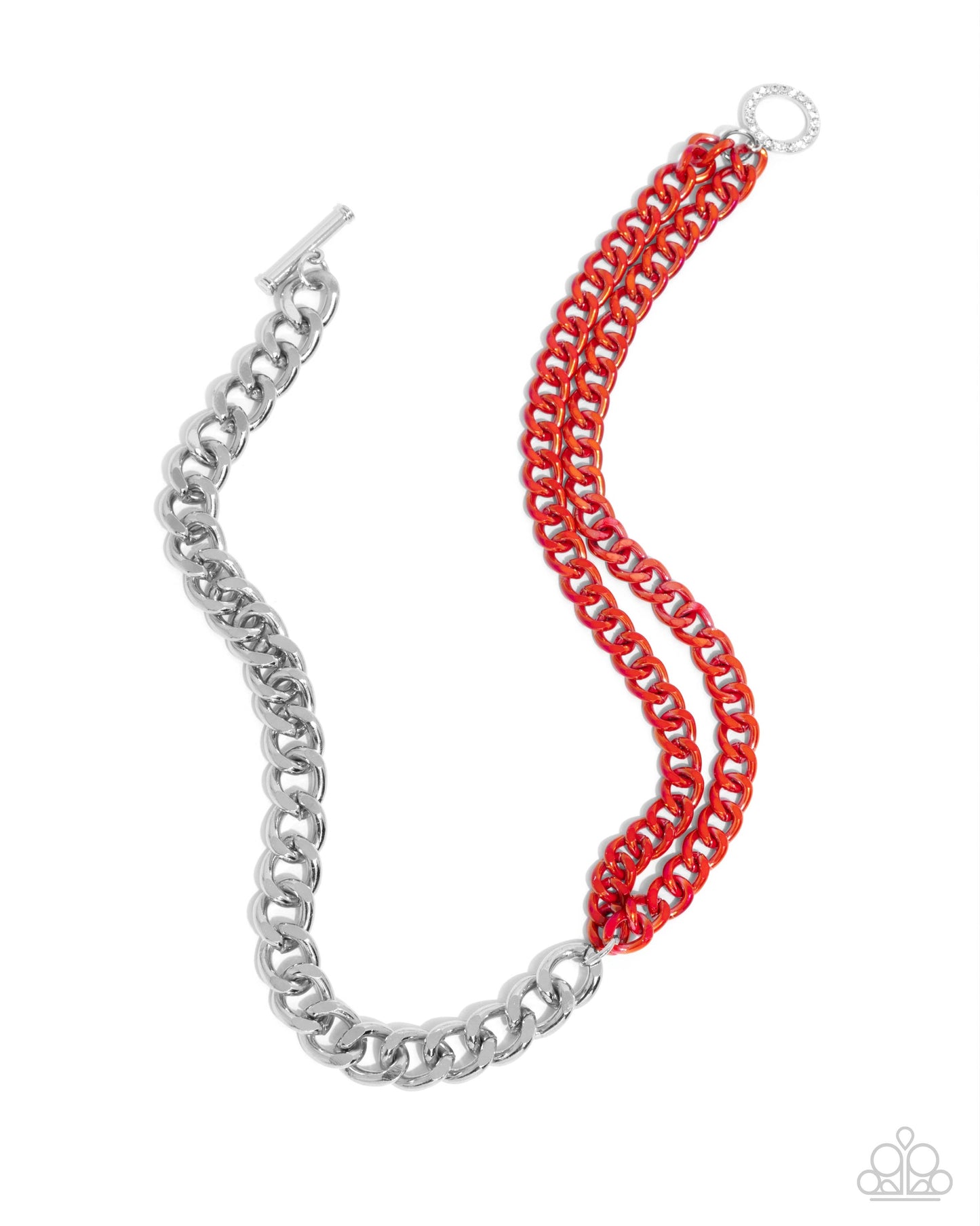 Iridescent Icon - red - Paparazzi necklace