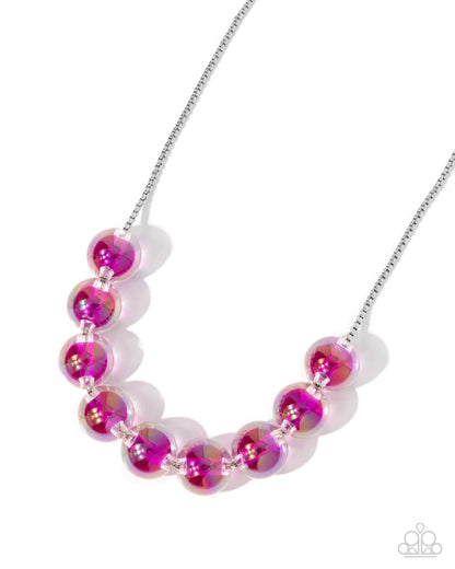 Iridescent Identity - pink - Paparazzi necklace