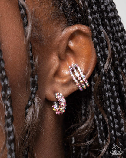 Iridescent Influence - pink - Paparazzi ear cuff