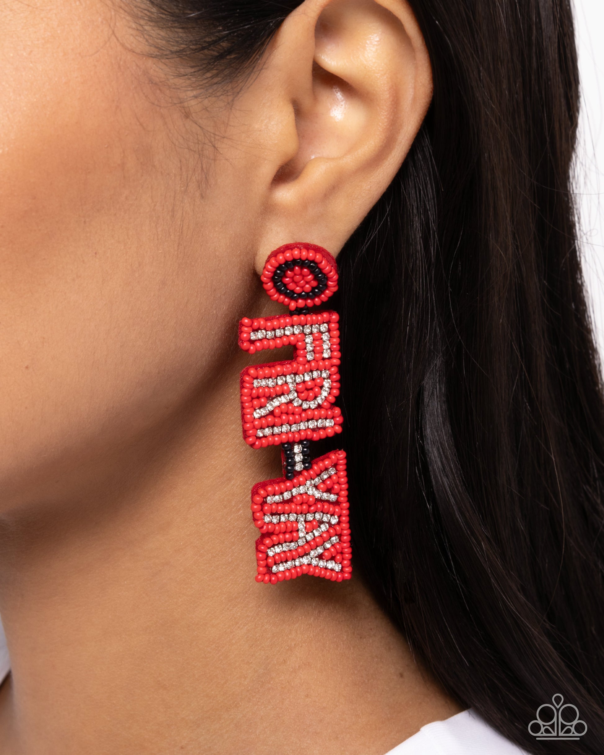 Its Friday - red - Paparazzi earrings