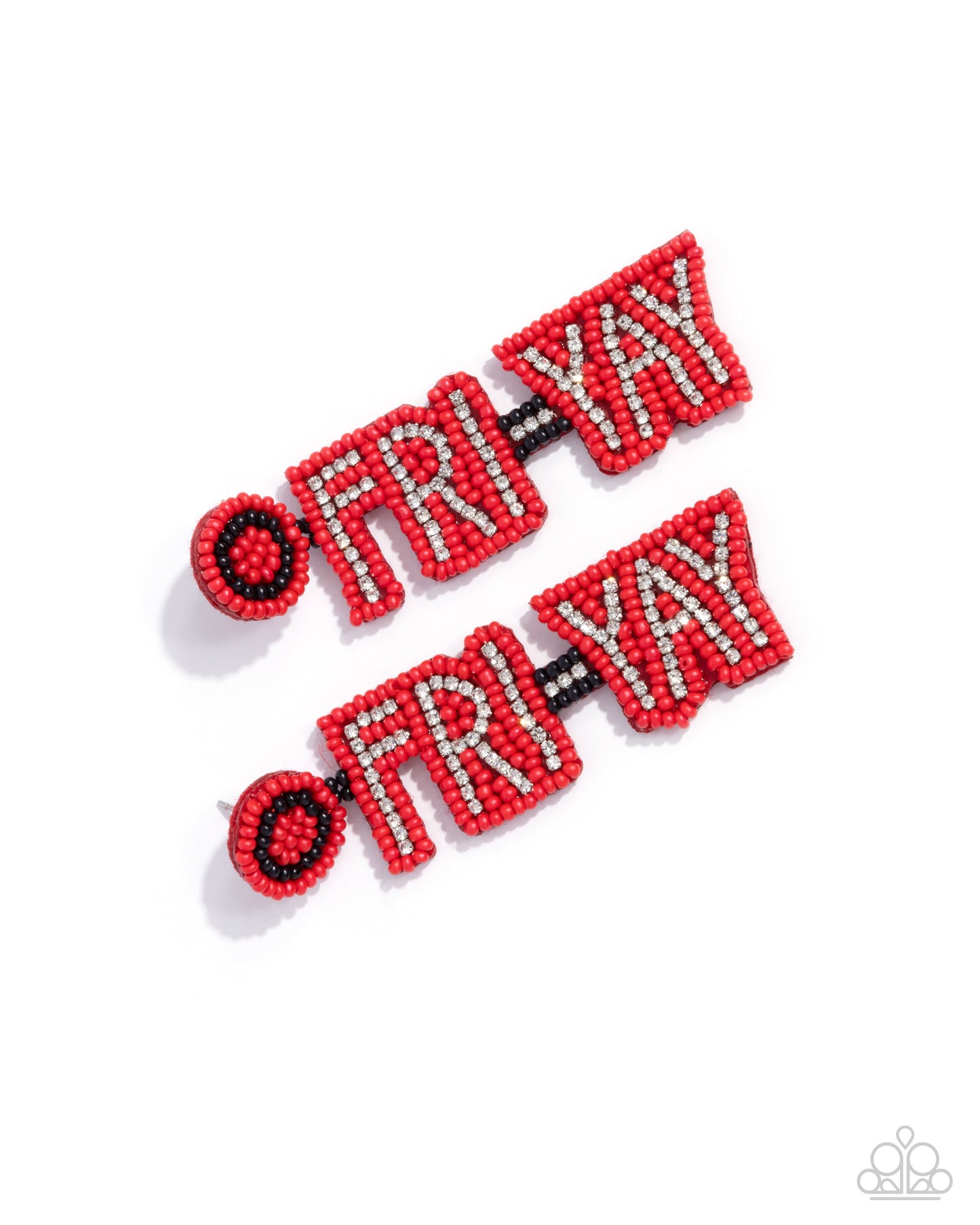 Its Friday - red - Paparazzi earrings