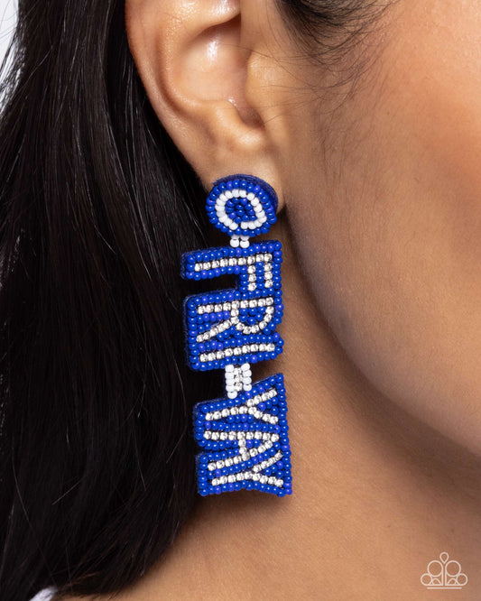 Its Friday! - blue - Paparazzi earrings