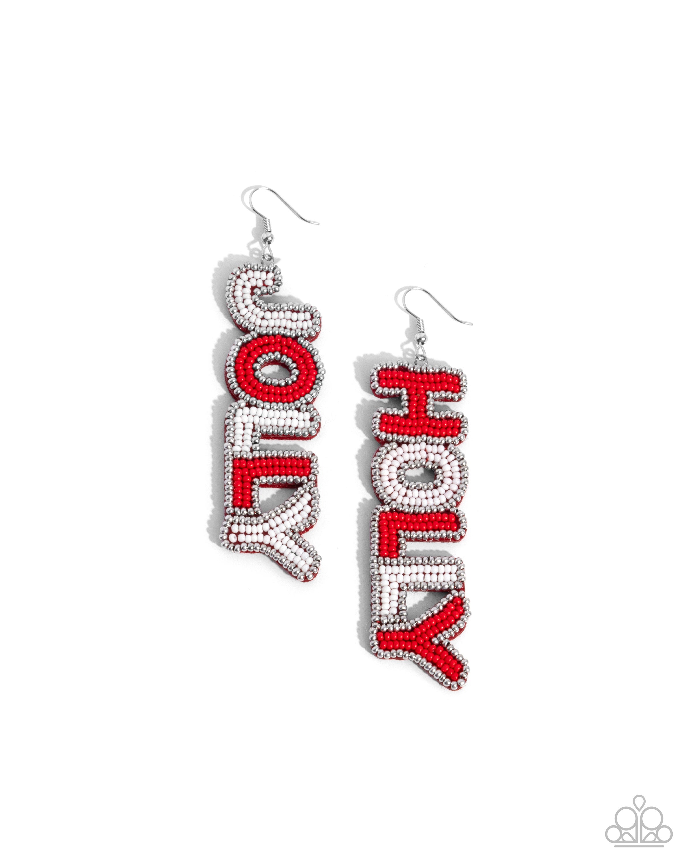 Jolly Holiday - multi (red) - Paparazzi earrings – JewelryBlingThing
