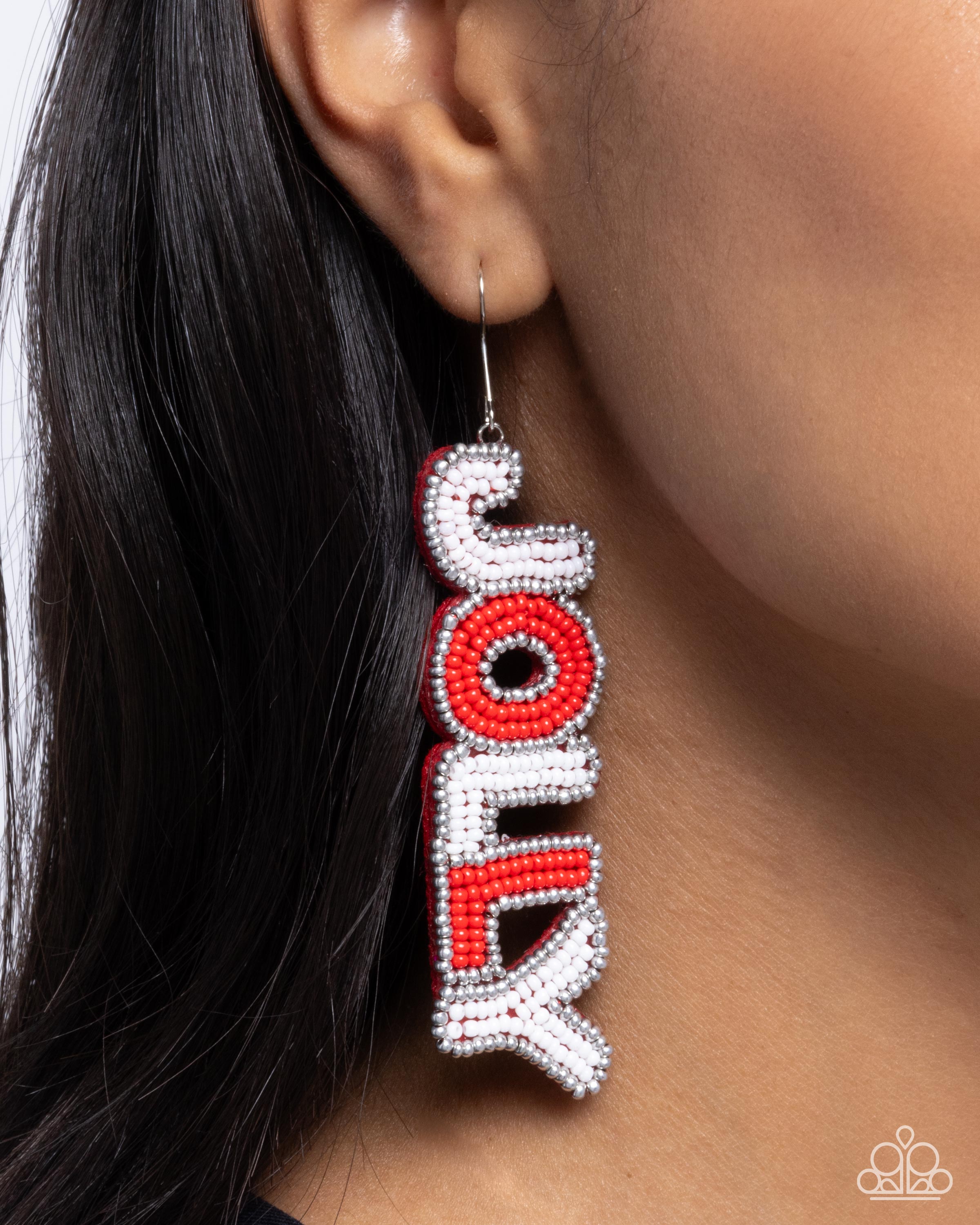 Jolly Holiday - multi (red) - Paparazzi earrings – JewelryBlingThing