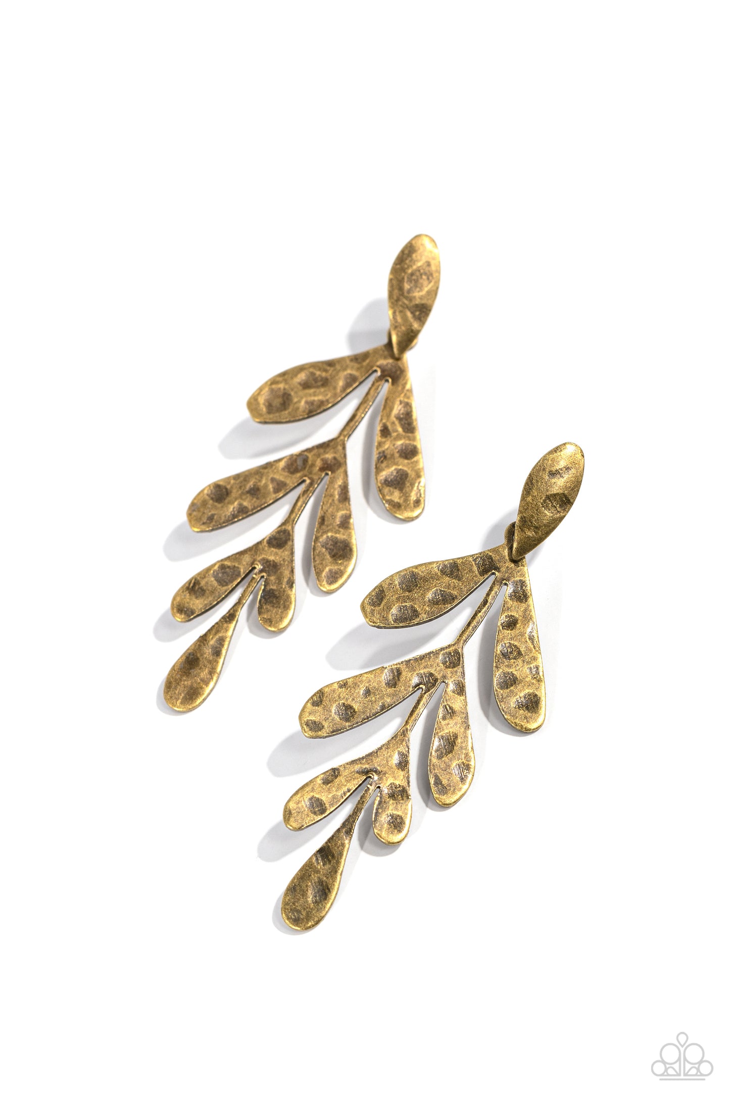 Jungle Fauna - brass - Paparazzi earrings