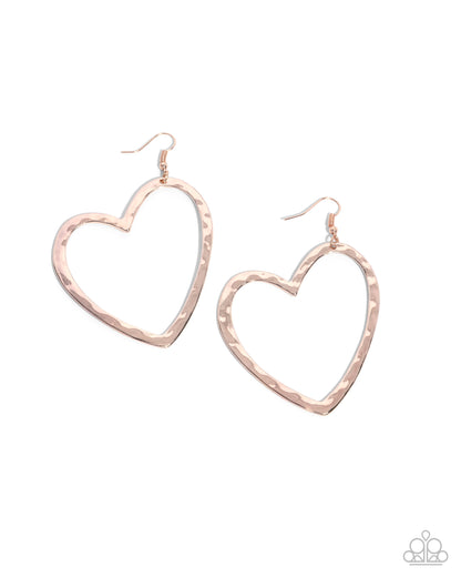 Just My Type - rose gold - Paparazzi earrings