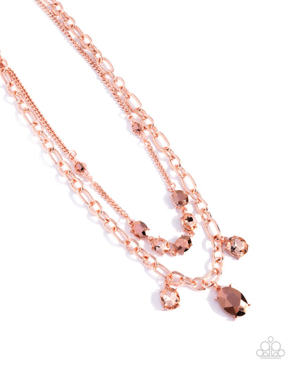 Just for this Moment - copper - Paparazzi necklace