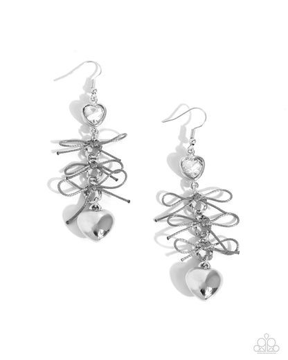 K-Pop Keepsake - silver - Paparazzi earrings