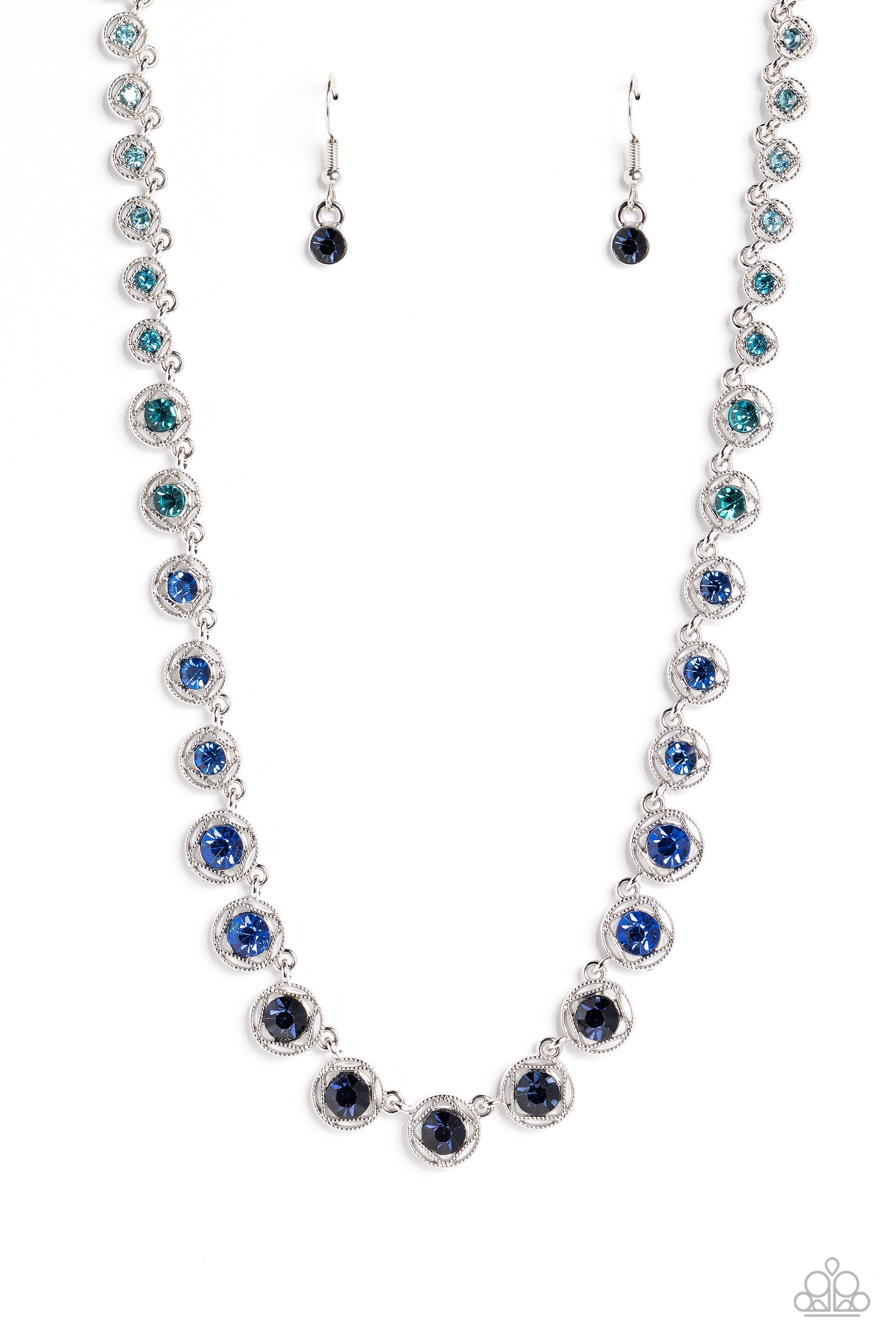 Kaleidoscope Charm - blue - Paparazzi necklace