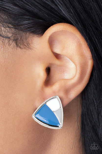 Kaleidoscopic Collision - blue - Paparazzi earrings