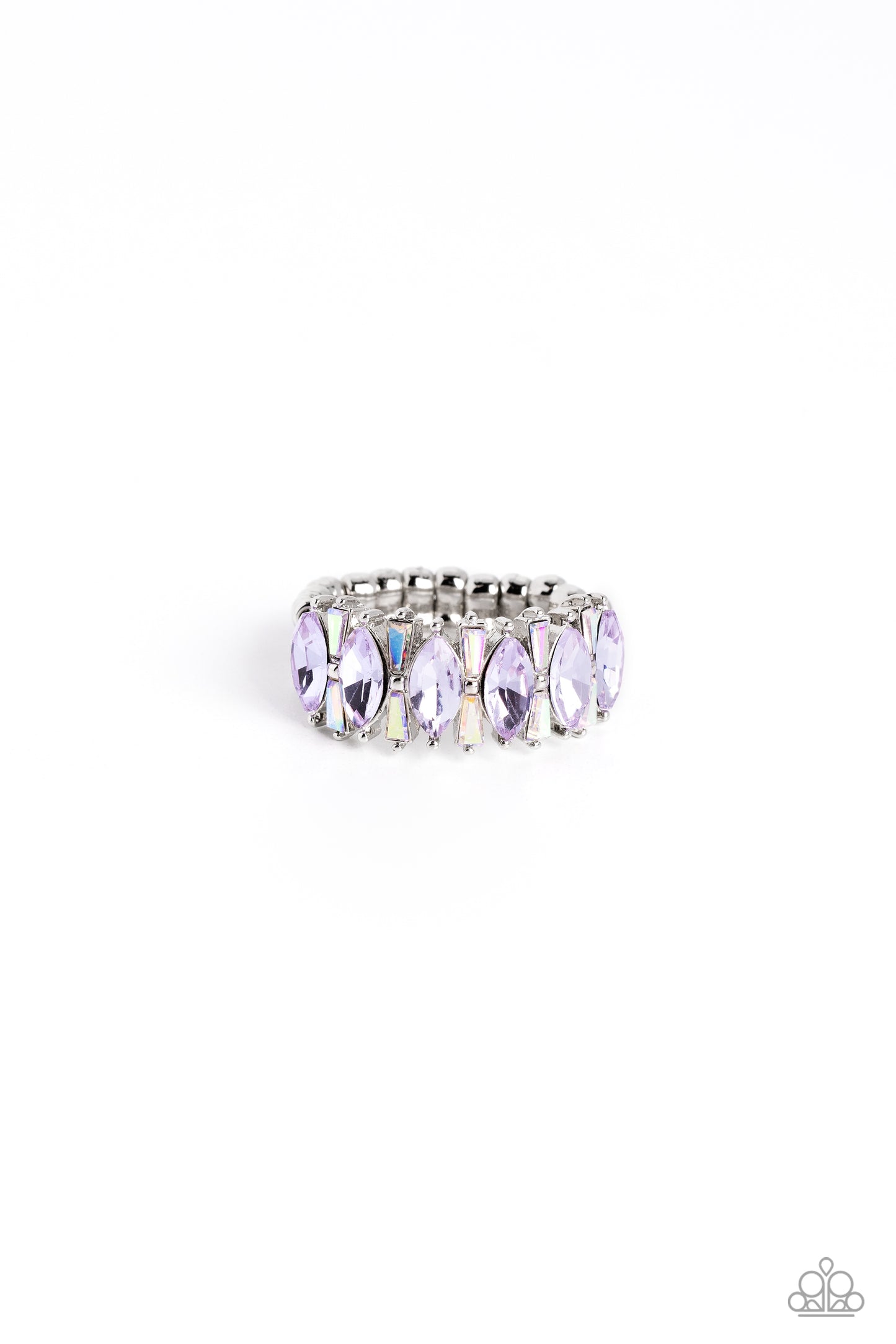 Kaleidoscopic Knockout - purple - Paparazzi ring