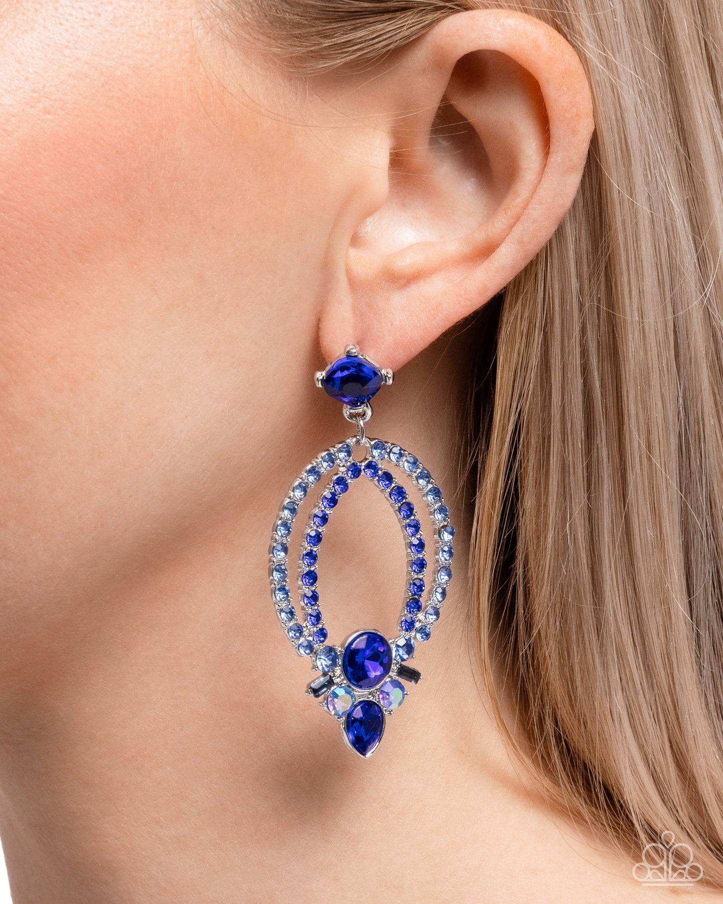 Karma Knockout - blue - Paparazzi earrings